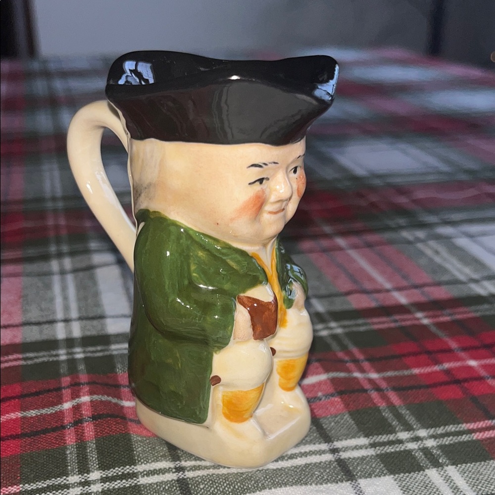 Vintage Toby Wood 3.5” Number 4 Character Jug with Green Coat